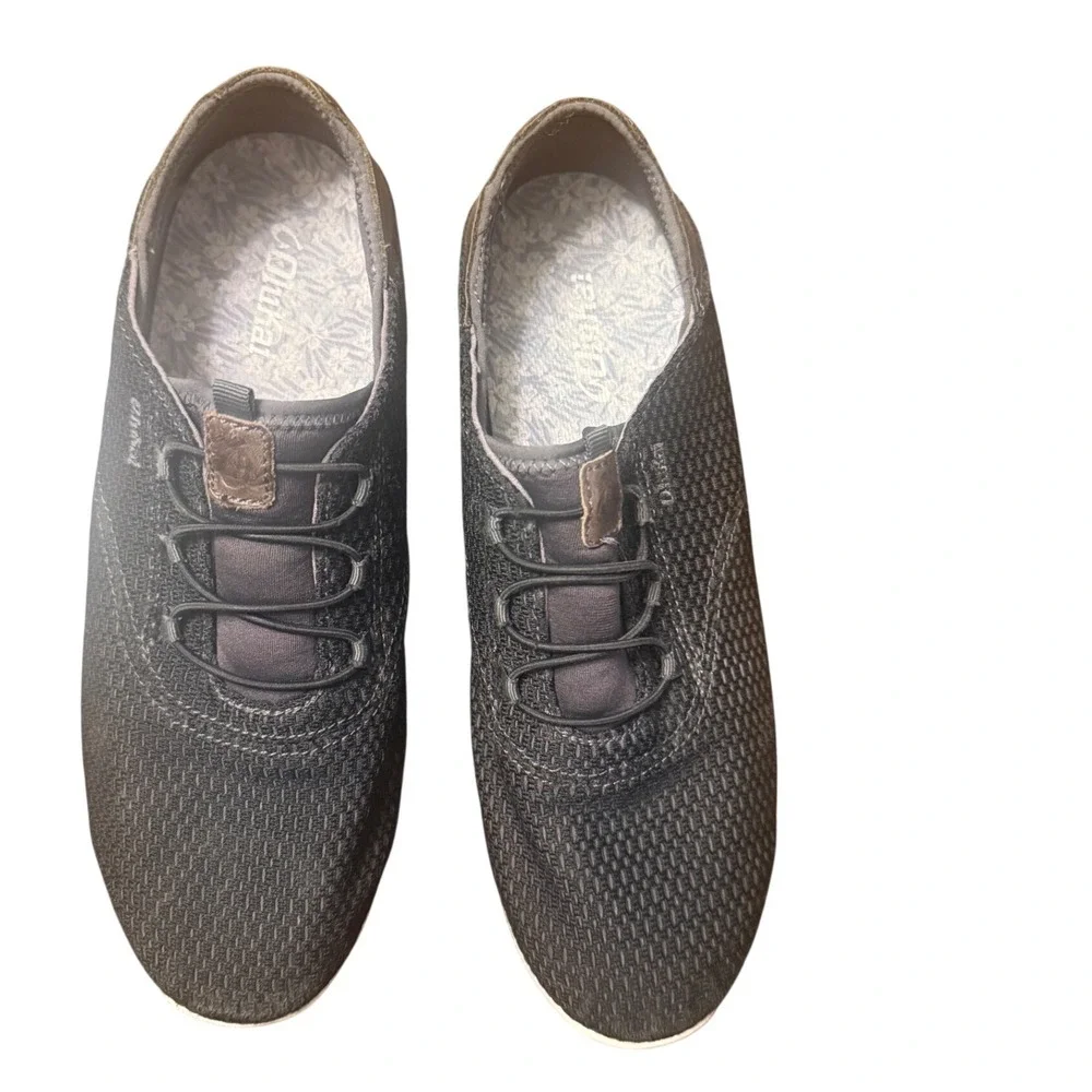 OluKai Alapa Li Mens 9.5 Charcoal Grey Mesh Leather Slip On Sneakers 10395-406C